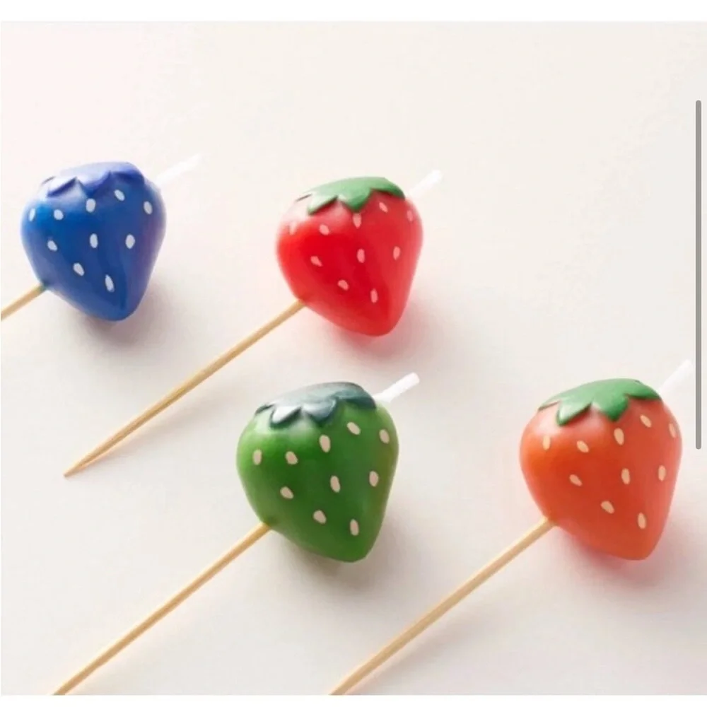 NWT! Kate Spade x Target Strawberry Celebration Candles - Red and Green